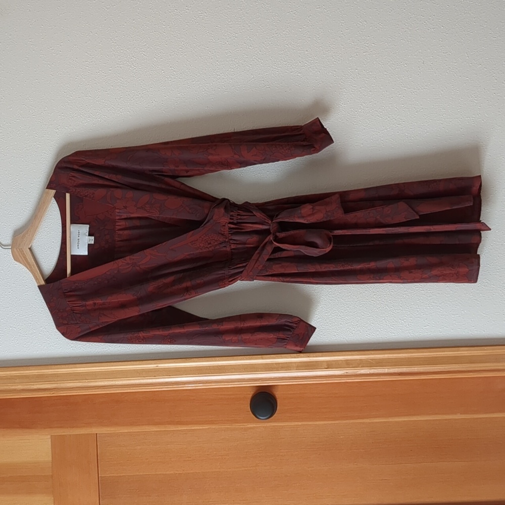 Amour Vert Elma silk wrap dress